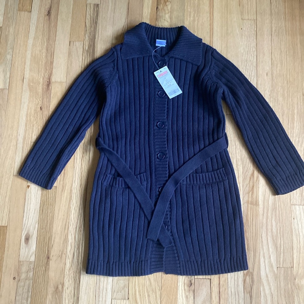 New Gymboree Color-Navy Button Cardigan Size 5